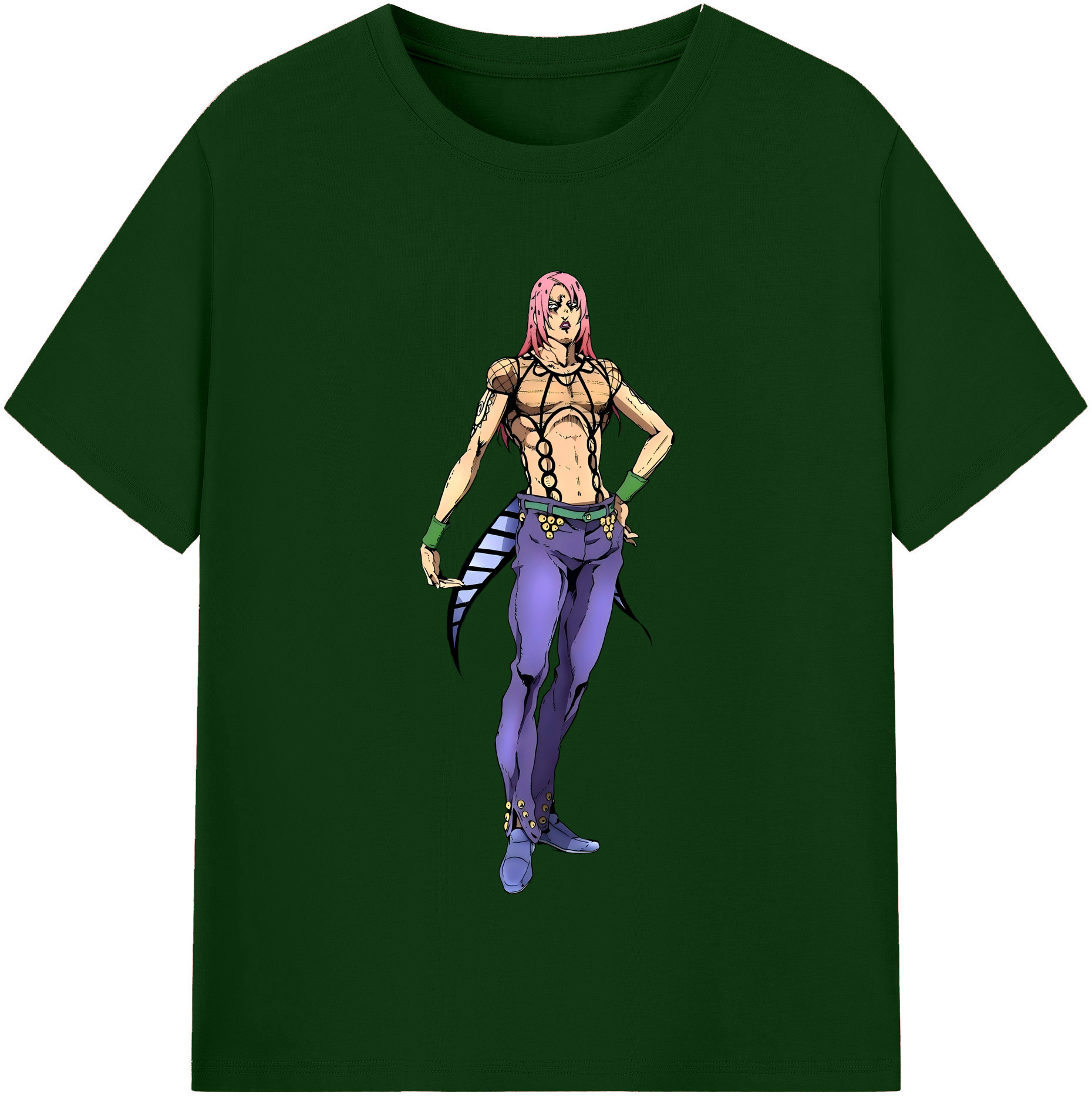 （画像用） ジョジョの奇妙な冒険 ビネガー?ドッピオ JoJo's Bizarre Adventure Vinegar Doppio 綿100％半袖Tシャツ（フロントプリント）